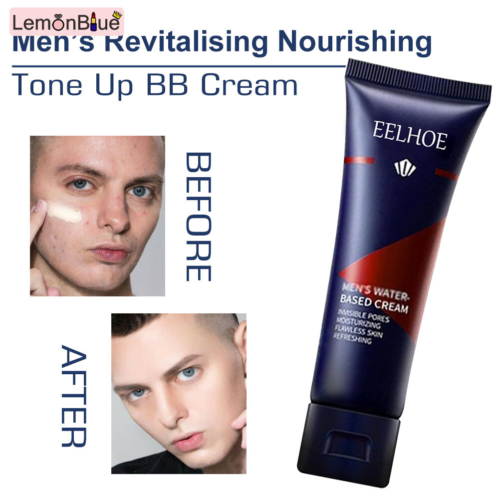 Gambar Men s BB Cream Natural Whitening Foundation Oil Control Moisturizing Concealer Natural Whitening Oil Control Moisturizing Gentle Even Skin Tone BB Cream Foundation Concealer for Men 50ml