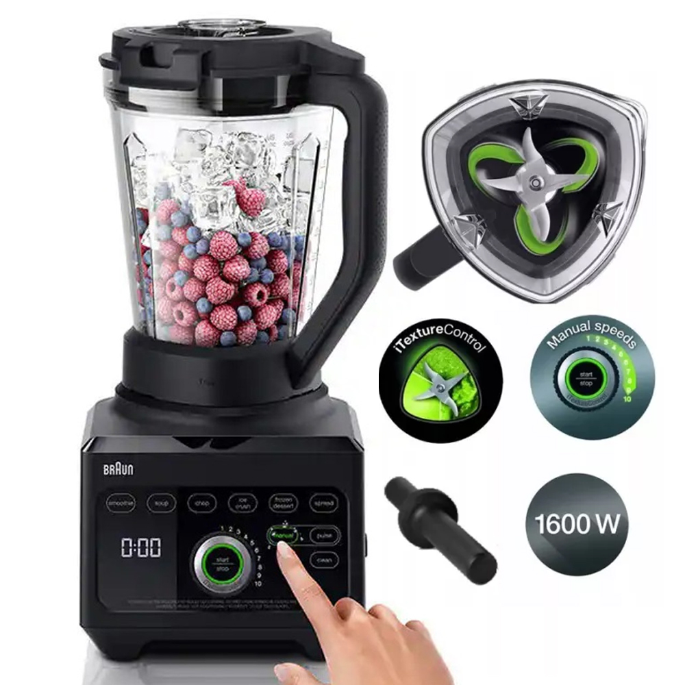 BRAUN JB9040BK Hood Mixer Blender Smoothie Juicer Grinder Home Baking 1600W ราคา 11,168 บาท*ส่งฟรี