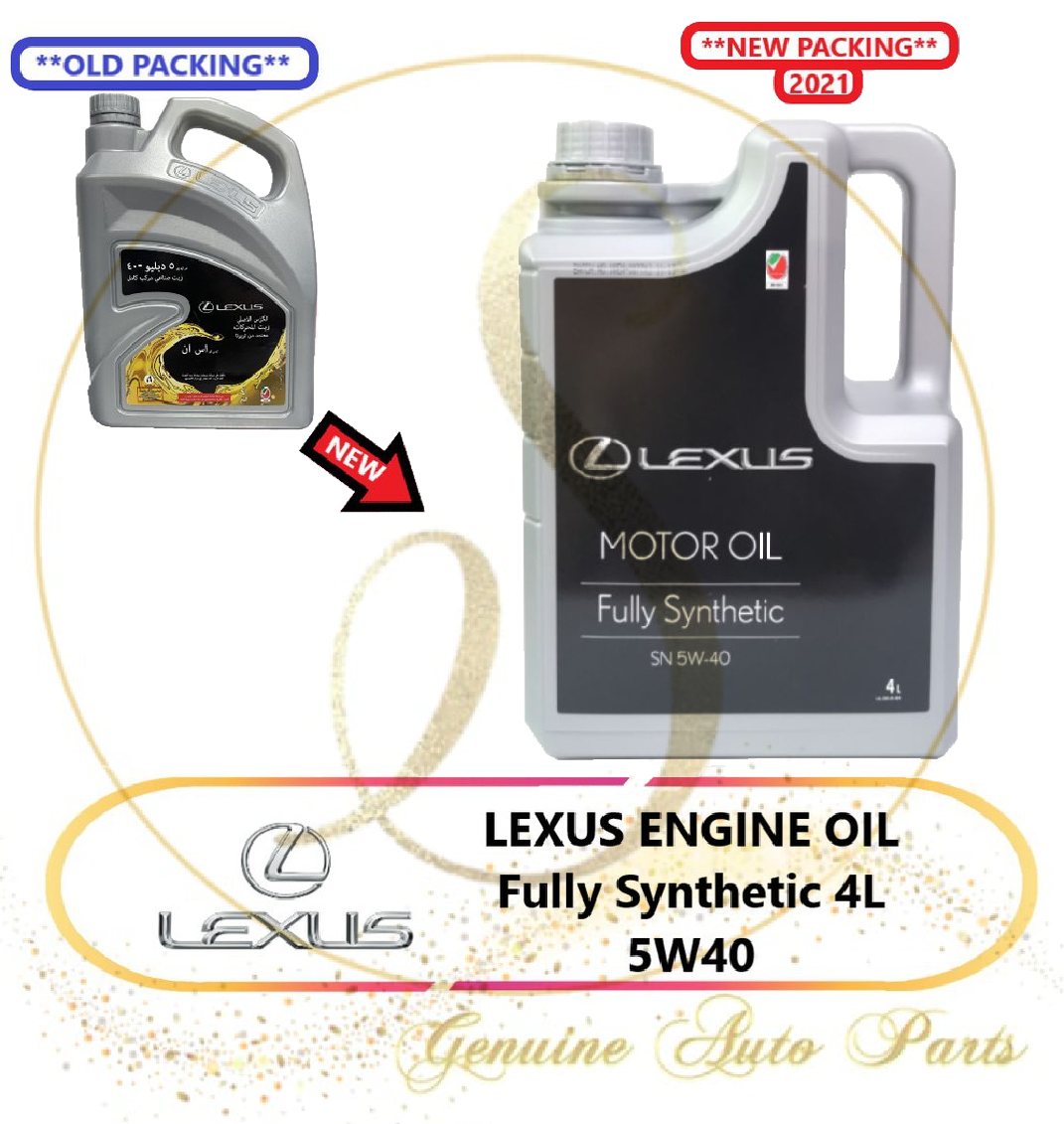 NEW PACKING 2021 Lexus 5W40 API-SP GF-6 Fully Synthetic Engine Oil 4L Toyota Motor Oil + Free Mileage Sticker