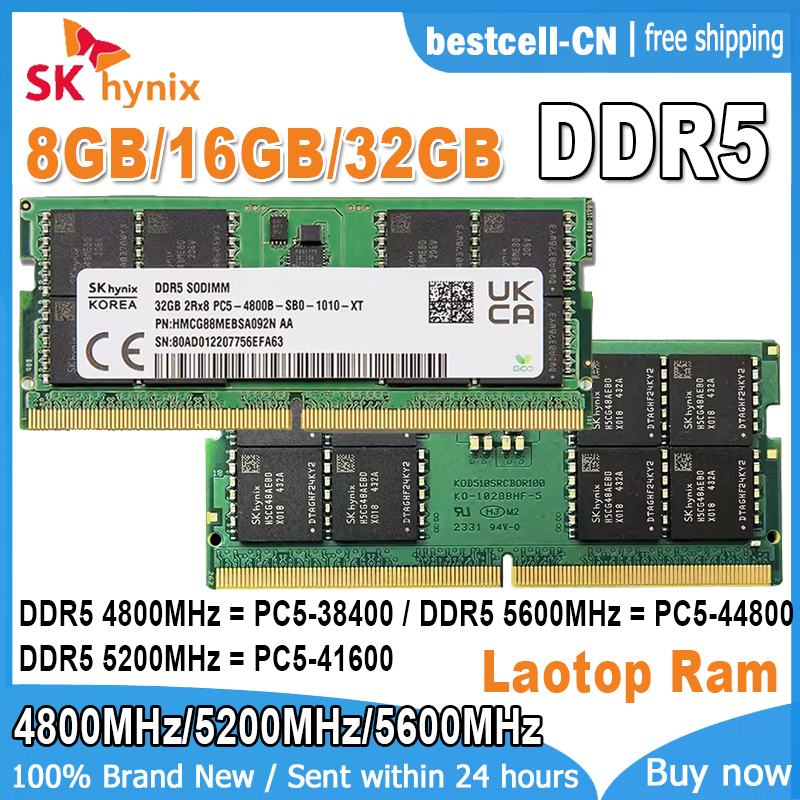 16Gb Ddr5 Sodimm Laptop Ram - Transcend Jetram & Crucial Ddr5-5600