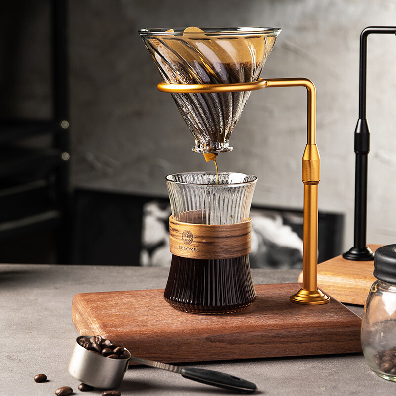 Gambar Hand Pour Coffee Pot Stand Coffee Pot Set Cloud Pot Glass Strainer Drip Glass Household Coffee Maker
