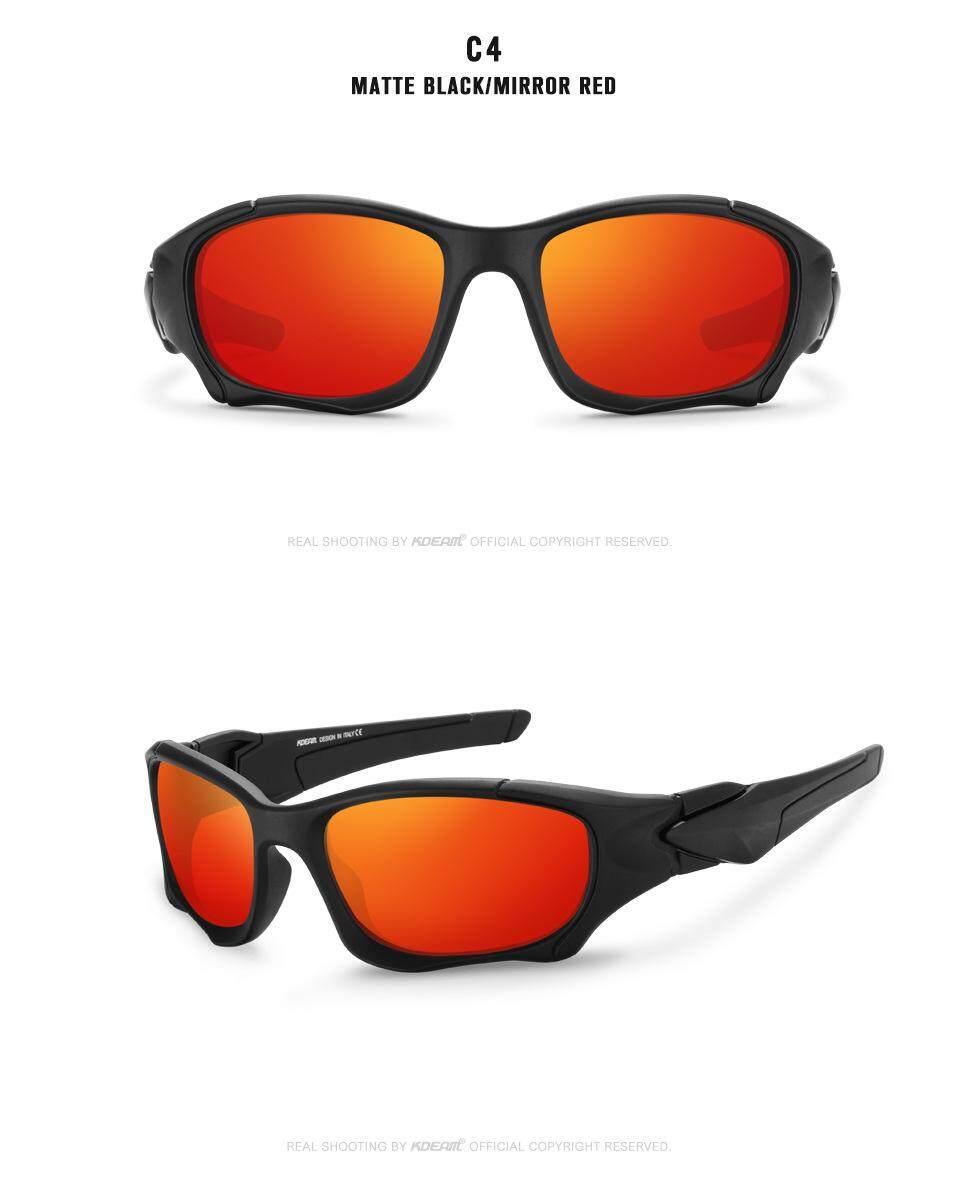 Outdoor Sports Riding Polarized Sunglasses Men Curve Cutting Frame