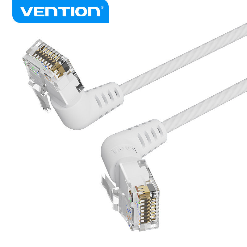 Vention cat6A xoay đôi khuỷu tay cáp Ethernet Cáp mạng 10Gbps UTP RJ 45 nối cáp đấu nối Ethernet tươ