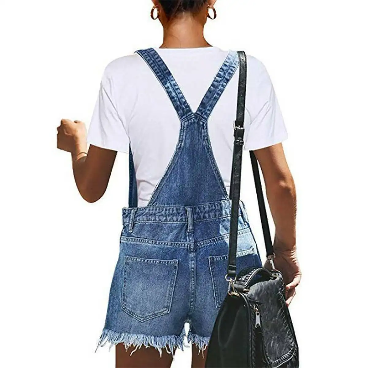 Redcloud Womens Denim Jumpsuit Dungarees Shorts Jeans Playsuit Overalls Bib Casual Romper Lazada