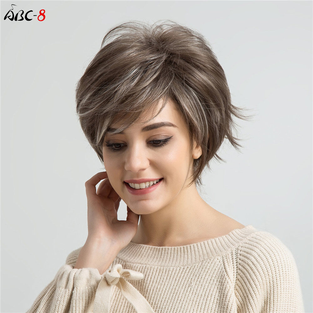 ABC Tóc Giả Ngắn Gợi Cảm Cho Nữ, Tóc Giả Tổng Hợp Nhiều Màu Tóc Giả Hóa Trang Dự Tiệc Cho Nữ