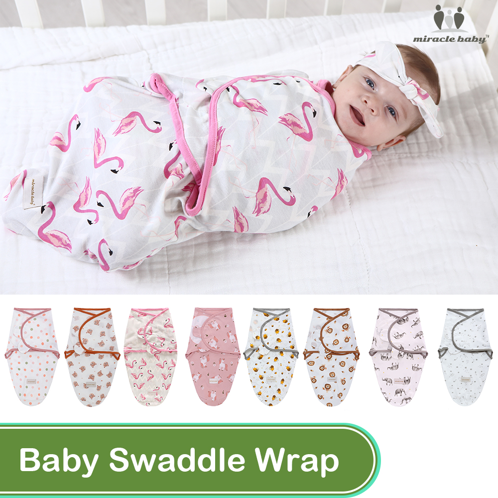 Miracle Baby Swaddle Newborn Swaddling Baby Sleeping Bag Newborn Envelope Cocoon Swaddle Wrap Soft 100% Cotton Receiving Blanket Sleepwear 0-6 Months Bedding Set Gift ราคา 429 บาท*ส่งฟรี