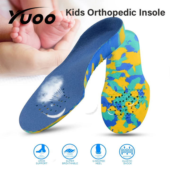 Yuoo 1 đôi giày chỉnh hình cho trẻ em đế lót cho bàn chân sản phẩm chỉnh hình hỗ trợ vòm bàn chân cho trẻ em đế lót giày