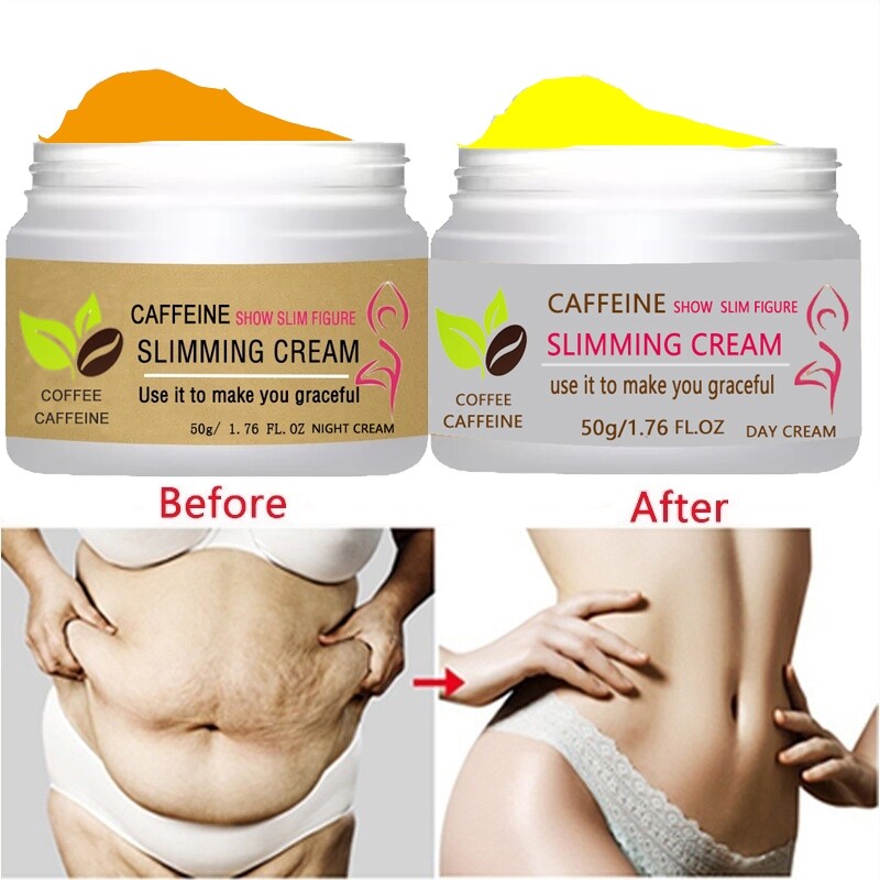 Gambar Green Tea Vitamin C Lipolysis Slimming Cream, 100% Natural Ingredients are Mild and Non irritating, Different Formulas for Day and Night, Suitable for Men and Women. (50g Day Cream)