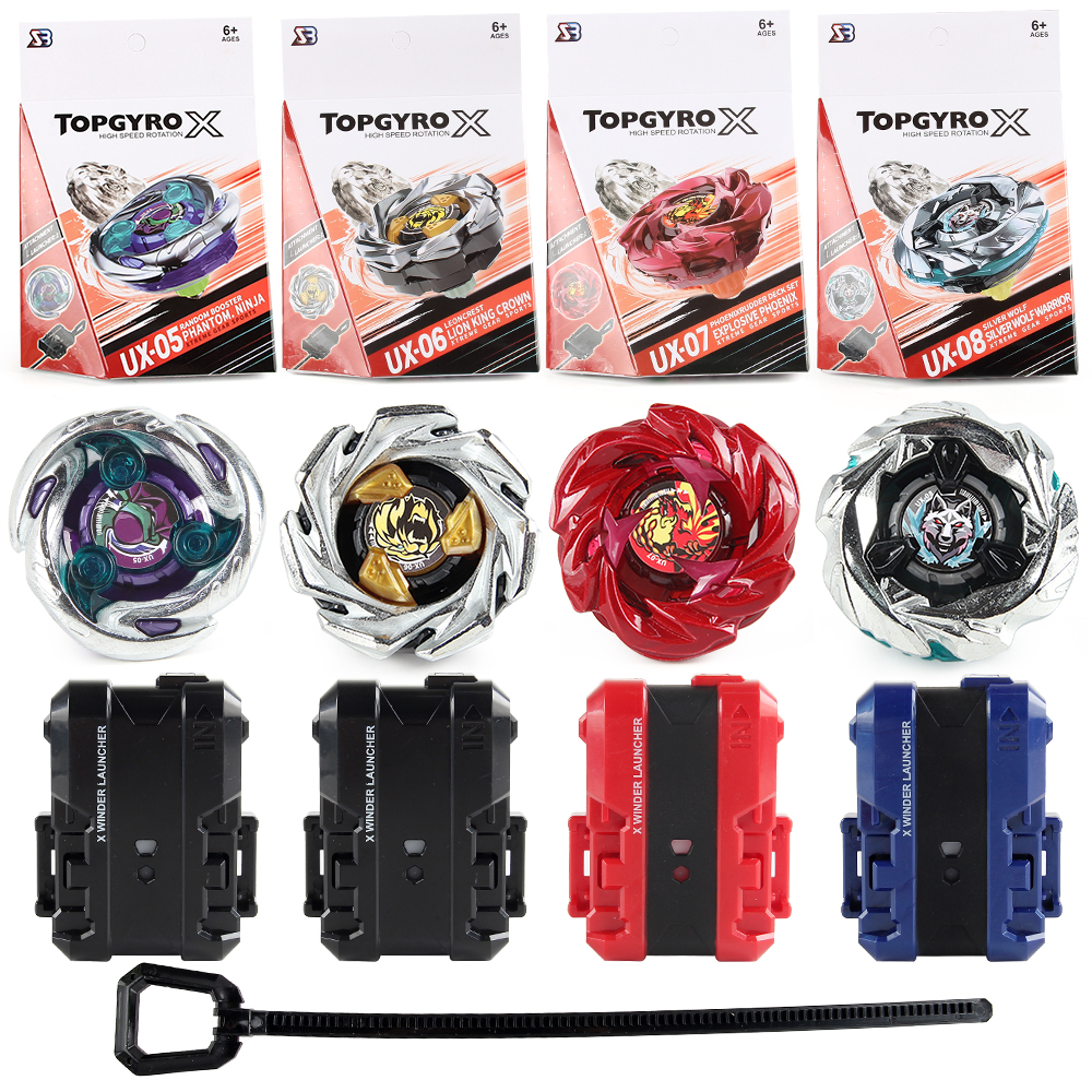 Beyblade X UX Với Ripcord Launcher Bey Con Quay Tăng Cường Khởi Động máy câu đứng bằng kim loại trận chiến đỉnh cao Bộ đồ chơi Cho Trẻ Em quà tặng cho bé