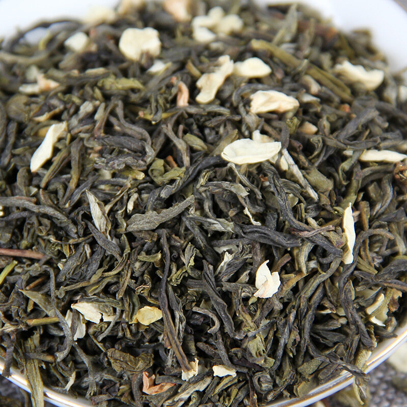 Gambar [High quality, fast delivery]2021 new tea Huacao tea jasmine tea jasmine Yinhao green tea Yinsi Luzhou flavor 500g