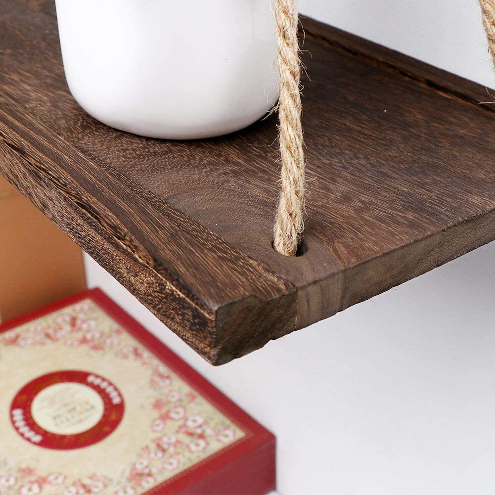 INSOUND Kệ Nổi Treo Xích Đu Bằng Gỗ Kệ Gỗ Trang Trí Nhà Gắn Tường Kệ Chậu Hoa Cây Kệ Trang Trí Trưng Bày Nổi Giá Treo Tường