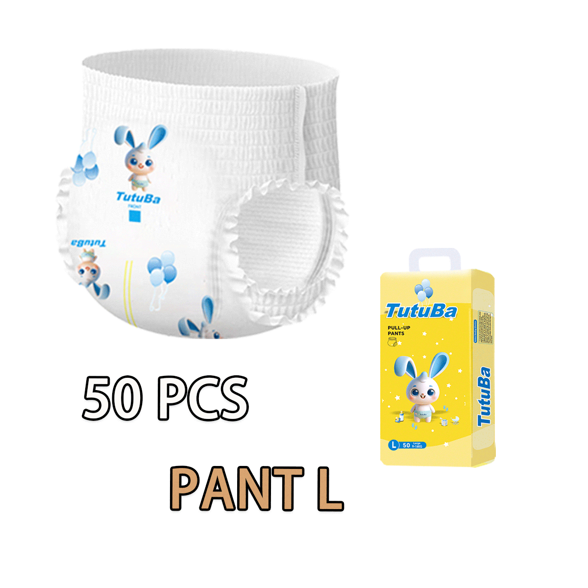 TUTUBA 50/48/46pcs Baby Diaper Pants Diaper Tapes Diaper NB-XXL