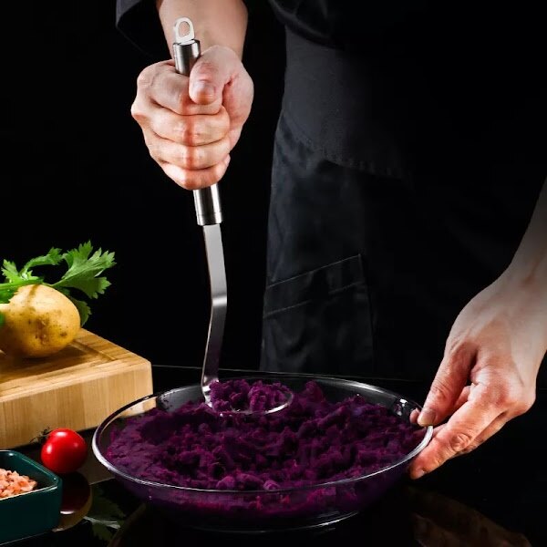 Gambar Potato Pusher Smooth Mashed Pressed Potato Masher Ricer Puree Juice Maker Potatoes Crusher Fruit Tools