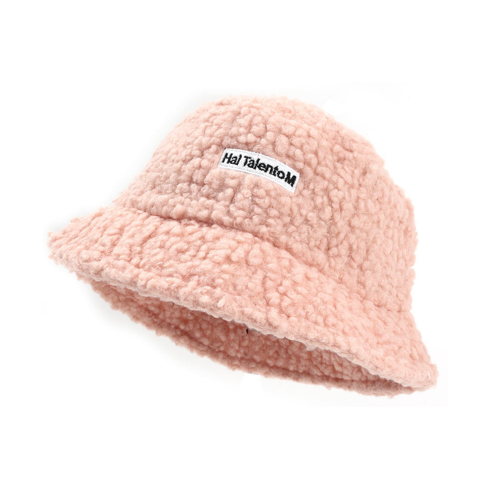 【♡Lovely girls house♡】Korean Style Unisex Bucket Hat Graffiti Solid Fishing Fisherman Hat Autumn Winter Lamb Wool Outdoor Warm Panama Cap for Women 2021 - 4