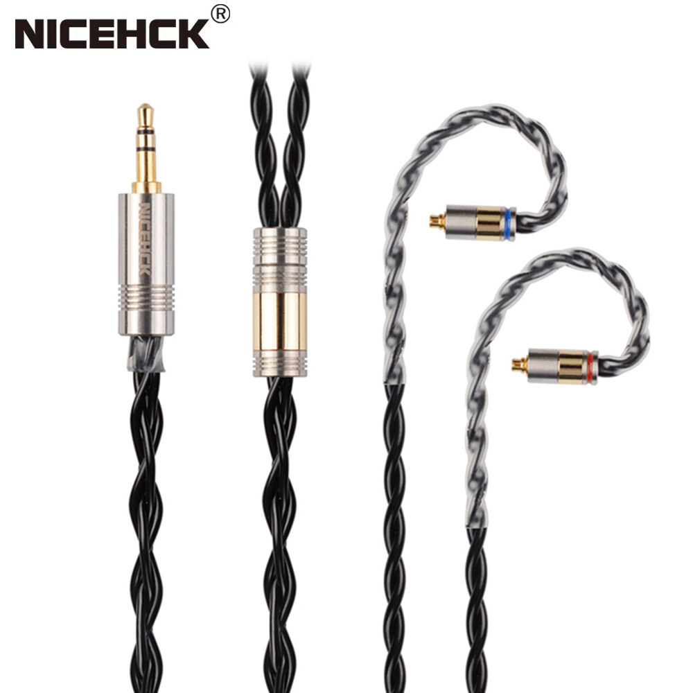Nicehck Blackcat cáp tai nghe dây nâng cấp ngâm dầu hợp kim đồng kẽm 3.5/2.5/4.4mm Ống tai nghe thiế