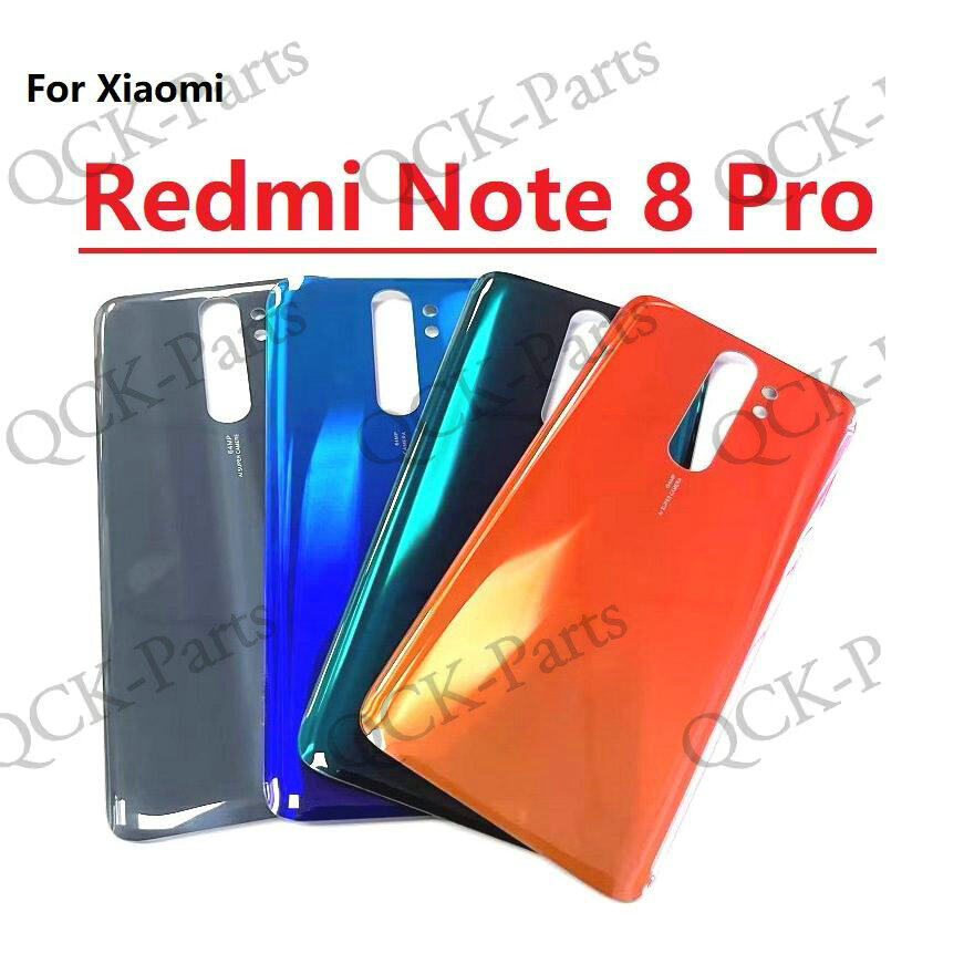 Kính Mới Ốp lưng cho Xiaomi Redmi Note 8 Pro Vỏ pin Với Logo Và dính mặt sau vỏ ngoài Bộ phận thay thế