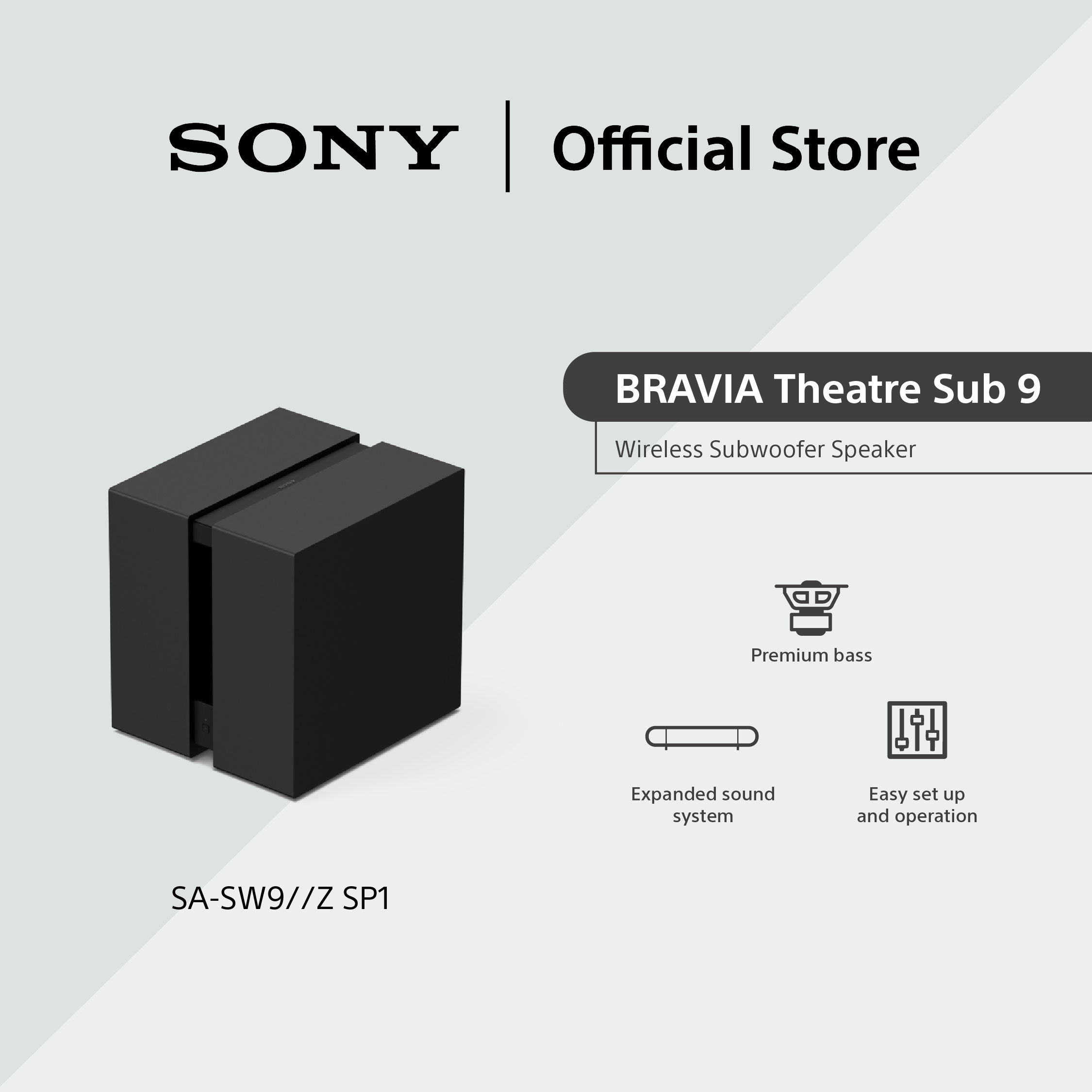 Sony BRAVIA Theatre Sub 9 | 600W Additional Wireless Subwoofer | SA-SW9