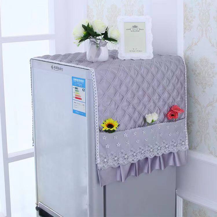 Bọc tủ lạnh, bọc tủ lạnh, che bụi tủ lạnh, nắp máy giặt, bọc tủ lạnh phong cách Châu Âu, cửa đôi, bọc tủ lạnh tủ lạnh cửa đơn