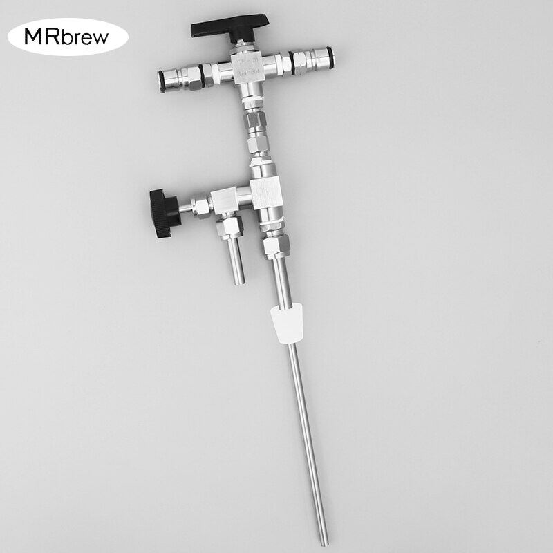 Gambar Rellenador De Botellas De Cerveza, Herramienta De Llenado De Botellas De Cerveza De Acero Inoxidable 304, Con Bloqueo De Bola, Para Homebrew