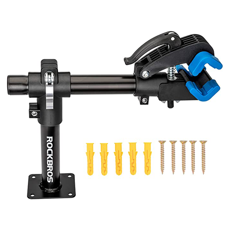 【Giao hàng địa phương】ROCKBROS sửa chữa xe đạp thép đứng 360 ° có thể điều chỉnh MTB gắn tường bền Nhanh chóng phát hành xe đạp trên đường giá