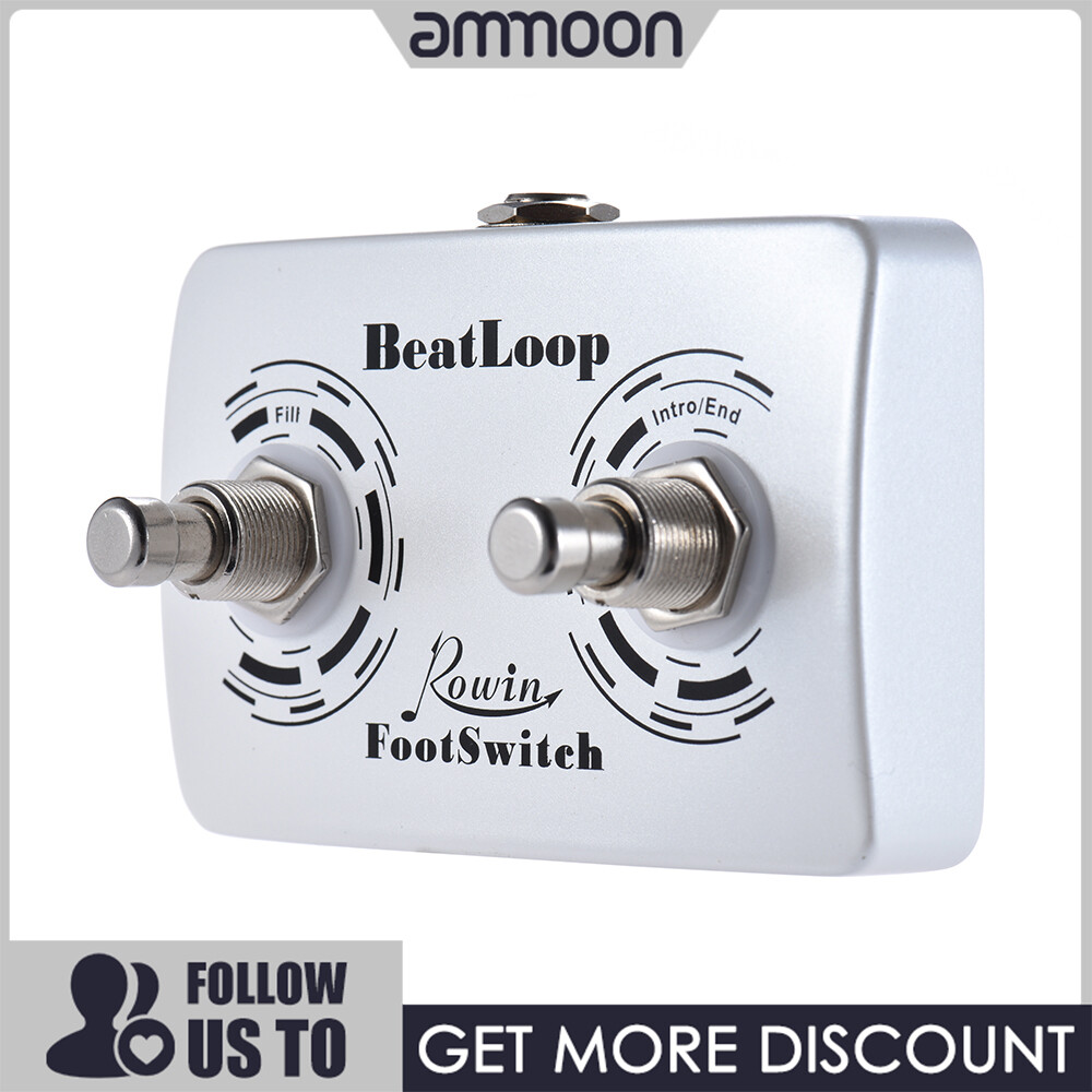 Quà bí mật Rowin BeatLoop Dual Footswitch Foot Switch Pedal for Rowin BEAT LOOP Recording Effect Pedal with 6.35mm Cable