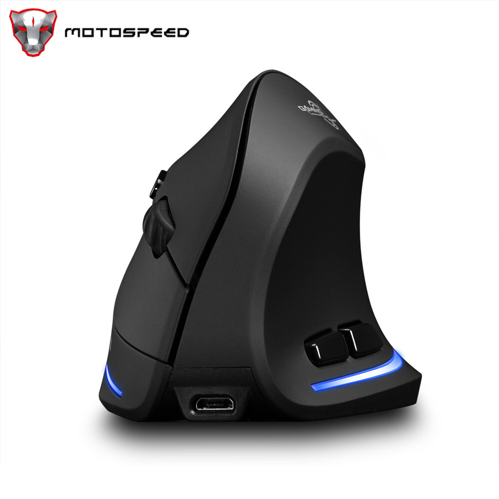 Zelotes F-35B Chuột chơi game không dây 2.4G + BT3.0 + bt5.0 Chuột đứng thiết kế công thái học Ba chế độ 3 bánh có thể điều chỉnh DPI cho máy tính xách tay