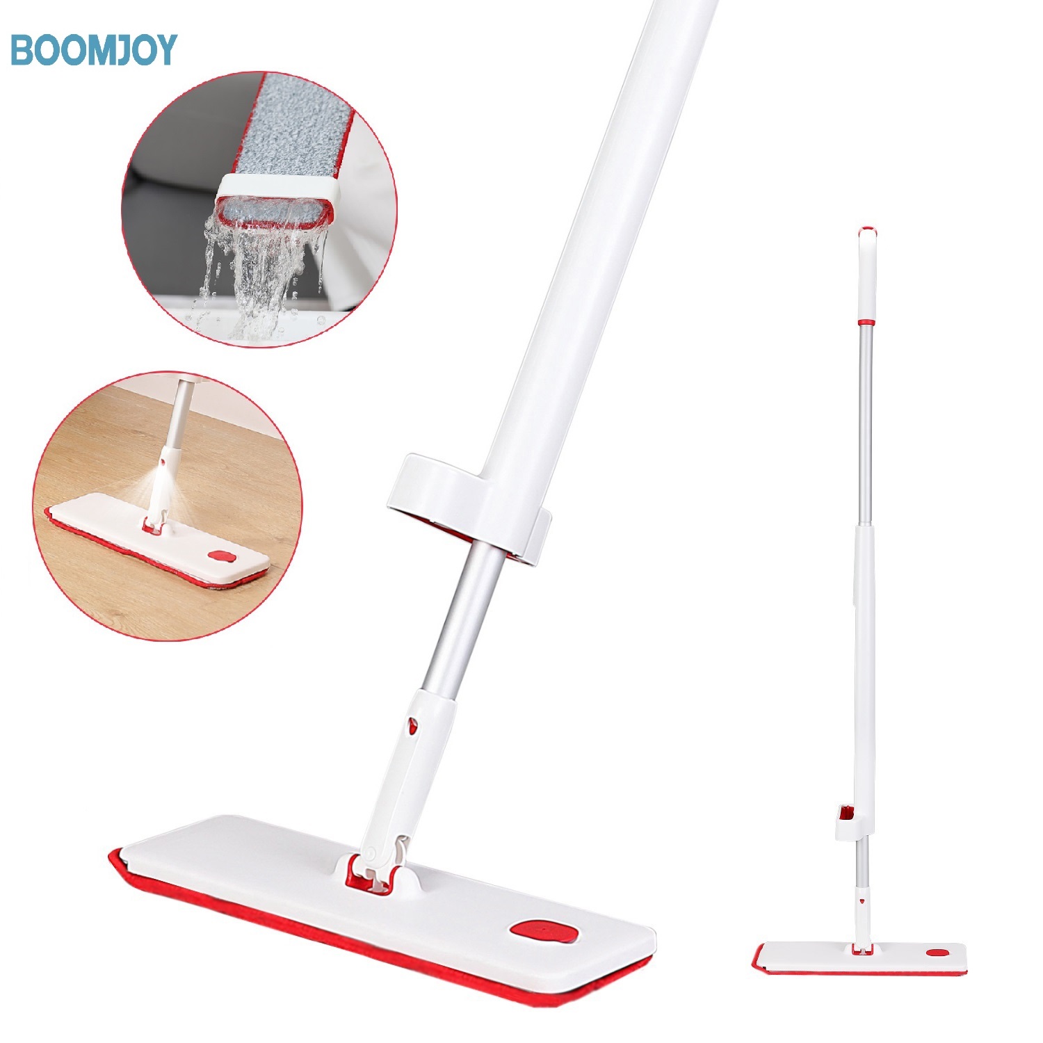 BOOMJOY Spray Mop Mircofiber Pad 360 Rotation Handwashing Handle Handsfree Magic Mop Lantai 喷水拖把 ราคา 459 บาท*ส่งฟรี