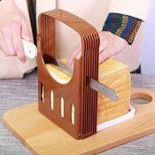 Adjustable Foldable Bread Slicer - Plastic Baking Tool