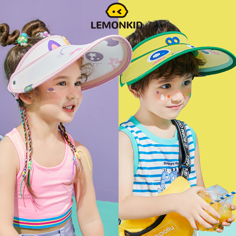Lemonkid nón kết trẻ em mũ che nắng vành rộng cho trẻ em upf 50+ 3 tuổi đến 12 tuổi lk2220034