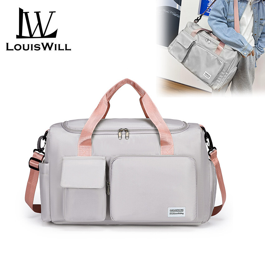 LouisWill Travel Bag Fitness Handbag Yoga Sports Bag Waterproof Weekender