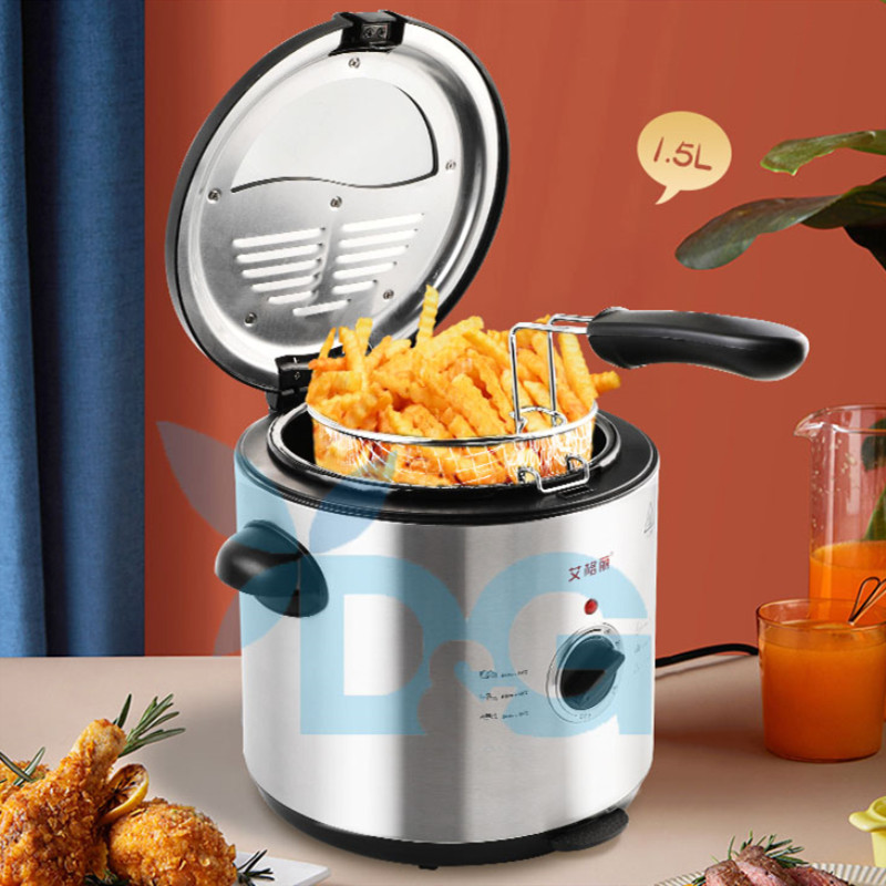 Gambar Multi Functional Mini Electric Deep Fryer Pot Machine (1.5L)