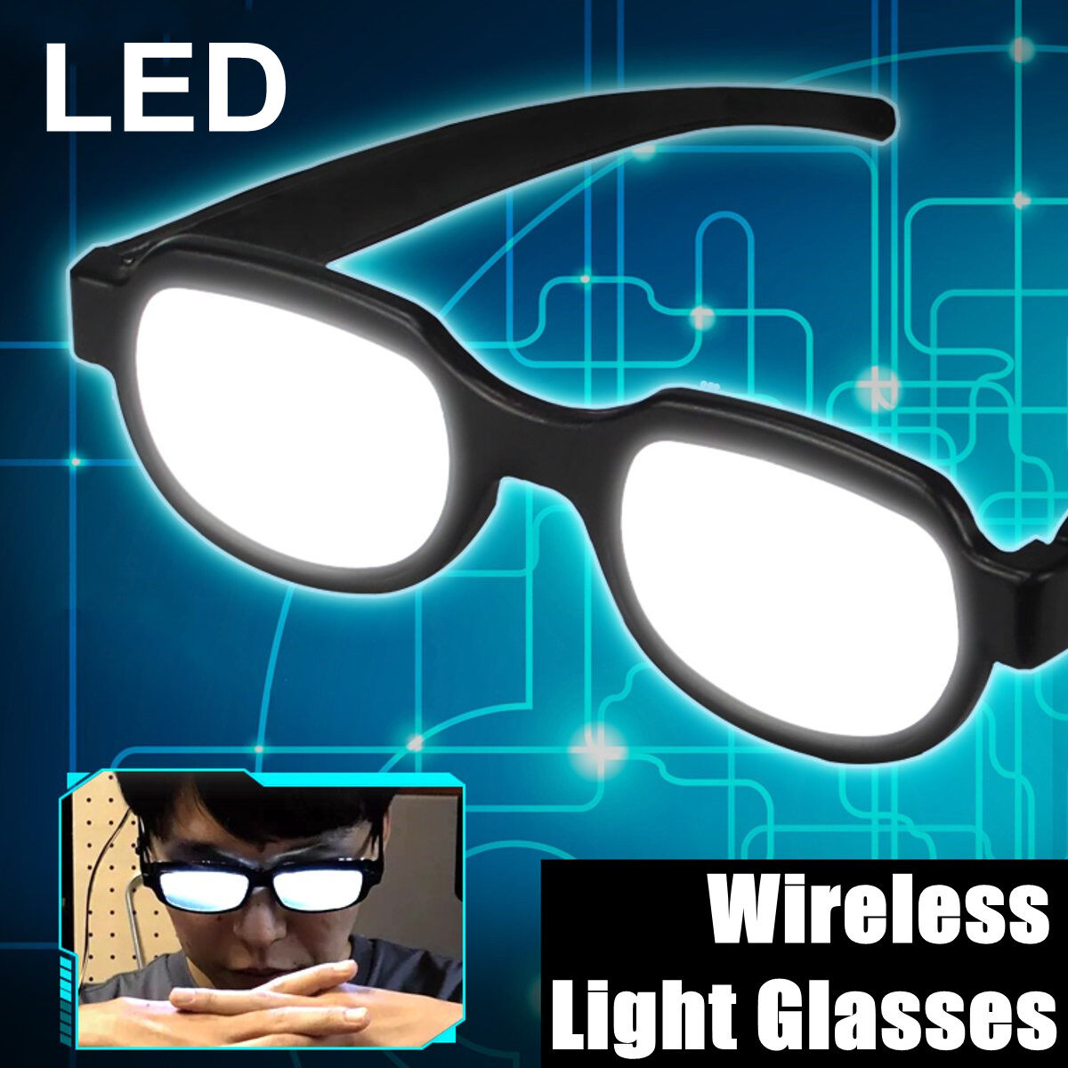 wireless led glasses