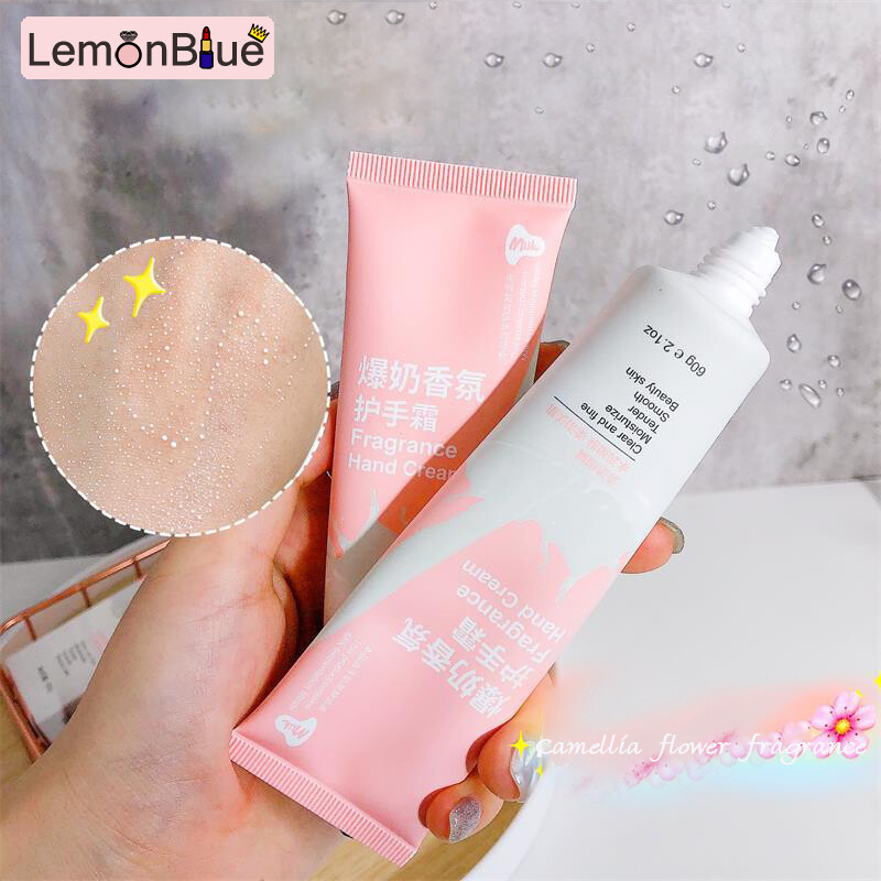 Gambar LemonBlue 60ML Milks Hand Cream for Dry   Rough Hands Not Greasy Professional Repair for Dry   Rough Hands Milks Hand Cream Professional Repair Moisturizing Anti Cracked Hand Cream Not Greasy 60ML