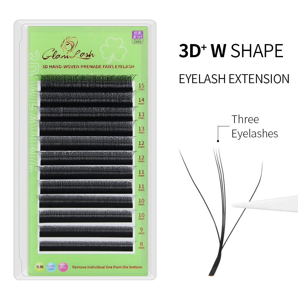 Glamlash tự động nở hoa hình chữ w 3d 4d 5d 6d quạt nối lông mi tự nhiên mềm nhẹ đầy đủ dày đặc