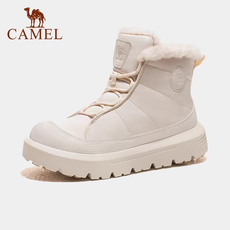Cameljeans Outdoor Winter Waterproof Snow Boots Women's Thick Sole Plus Velvet Anti-slip Cotton Shoes ราคา 1,971 บาท*ส่งฟรี