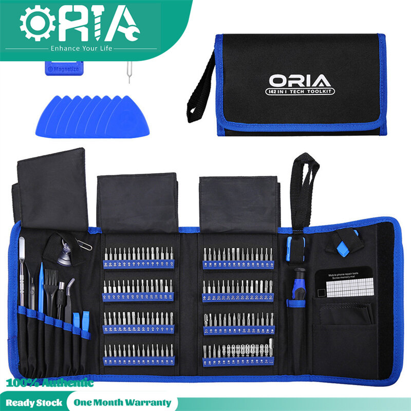 ORIA Bộ Tua Vít Bộ Dụng Cụ Sửa Chữa Từ Tính Bộ Tua Vít Chính Xác 142 Trong 1 Với Torx Philips & Túi Xách Tay Cho iPhone iPad MacBook Máy Tính Xách Tay Đồng Hồ