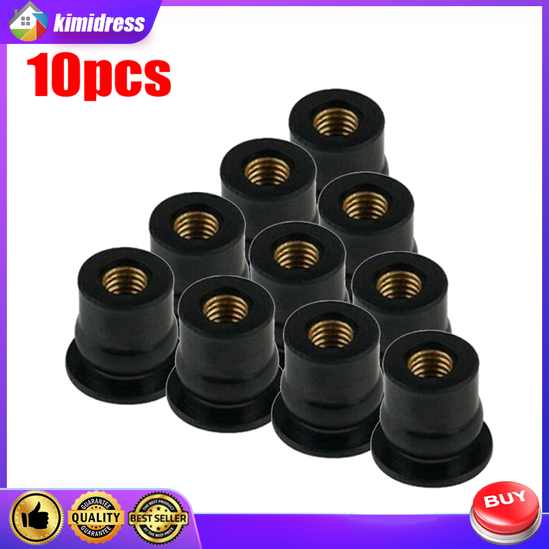 Universal 10 Chiếc Đai Ốc Cao Su M6 Neoprene Nut Bảng Giảm Xóc Cố Định 6Mm