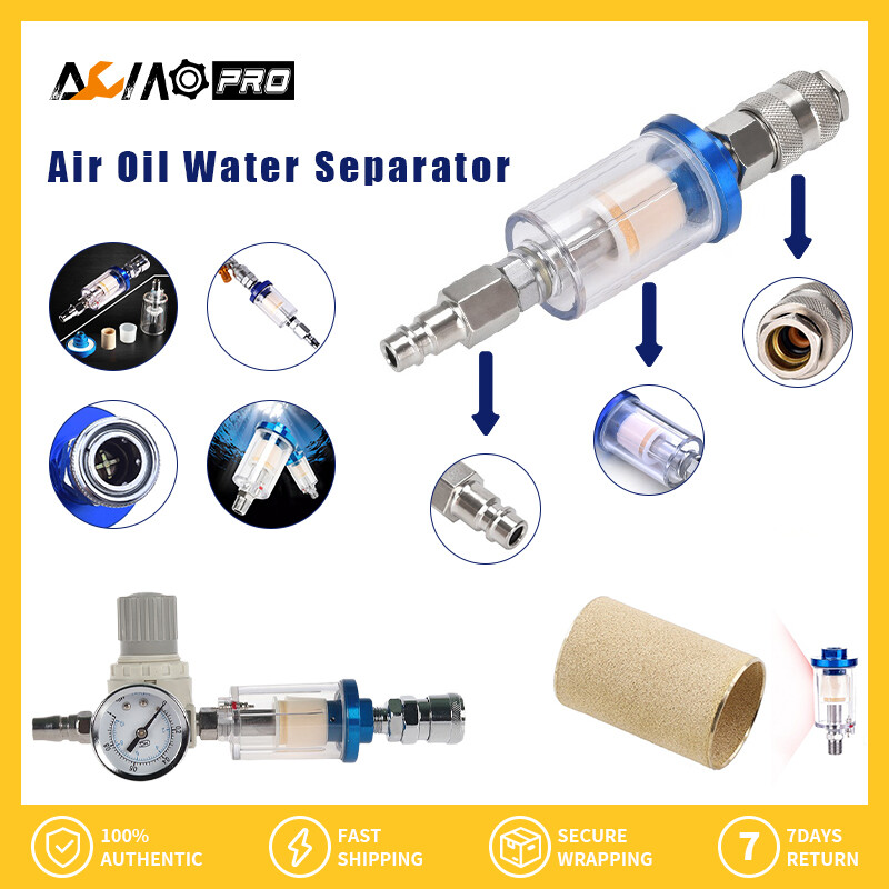 Aumopro bộ lọc tách nước dầu khí 1/4 ''cho máy nén dụng cụ phun sơn bộ tách độ ẩm bẫy nước dầu