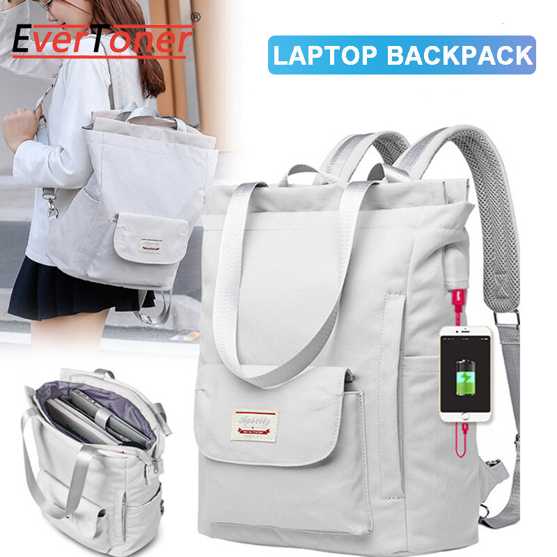  Evertoner Thời Trang Đeo Vai Nữ túi cho Máy Tính Xách Tay Vải Oxford không thấm nước Ba lô đựng máy tính xách tay 15.6 Inch Ba lô máy tính xách tay cặp sách nữ 