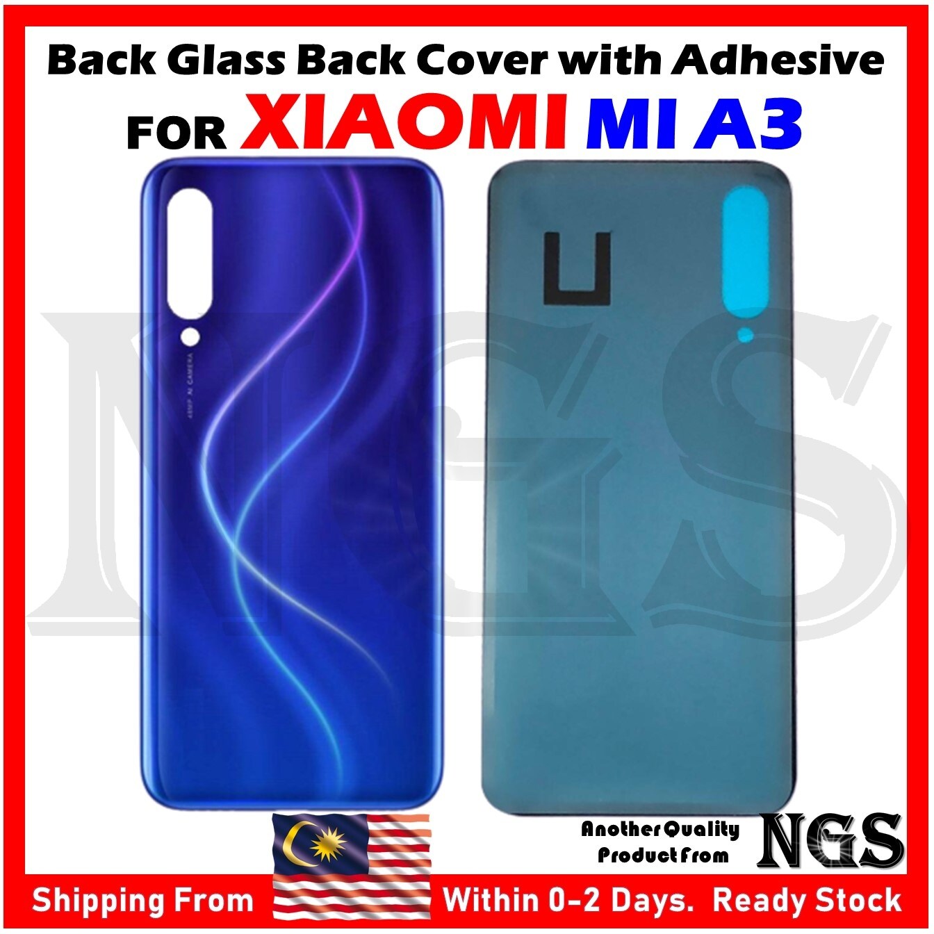 Xiaomi Mia3 Mi A3 Slim Back Cover Adhesive Back Cover For Xiaomi
