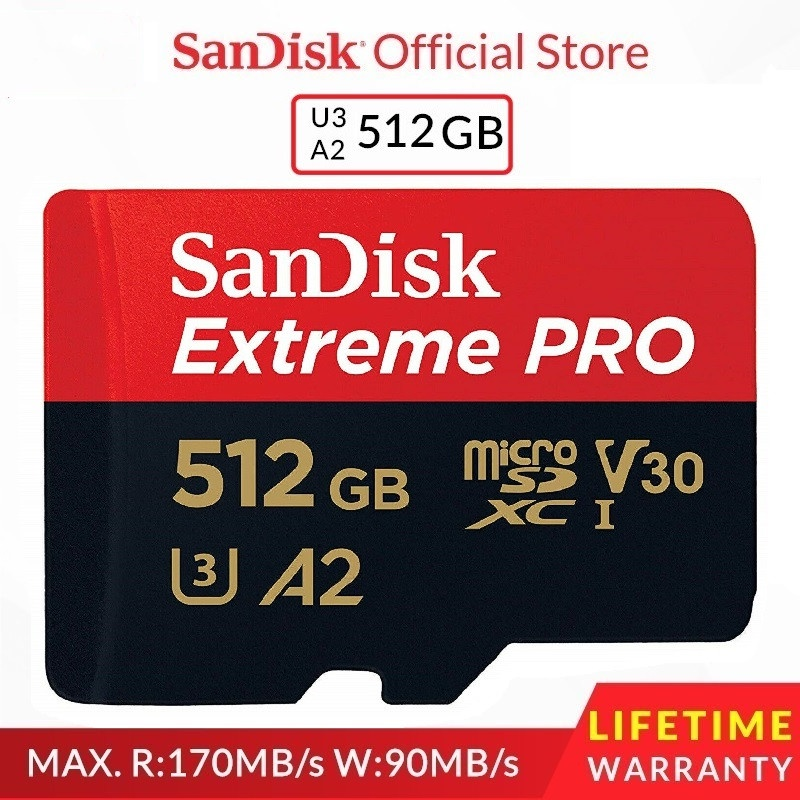 thẻ nhớ sandisk extreme pro thẻ sd u3 128gb 32gb 64gb 256gb 512gb c10 a2 90 mb giây micro sd sd90x 9