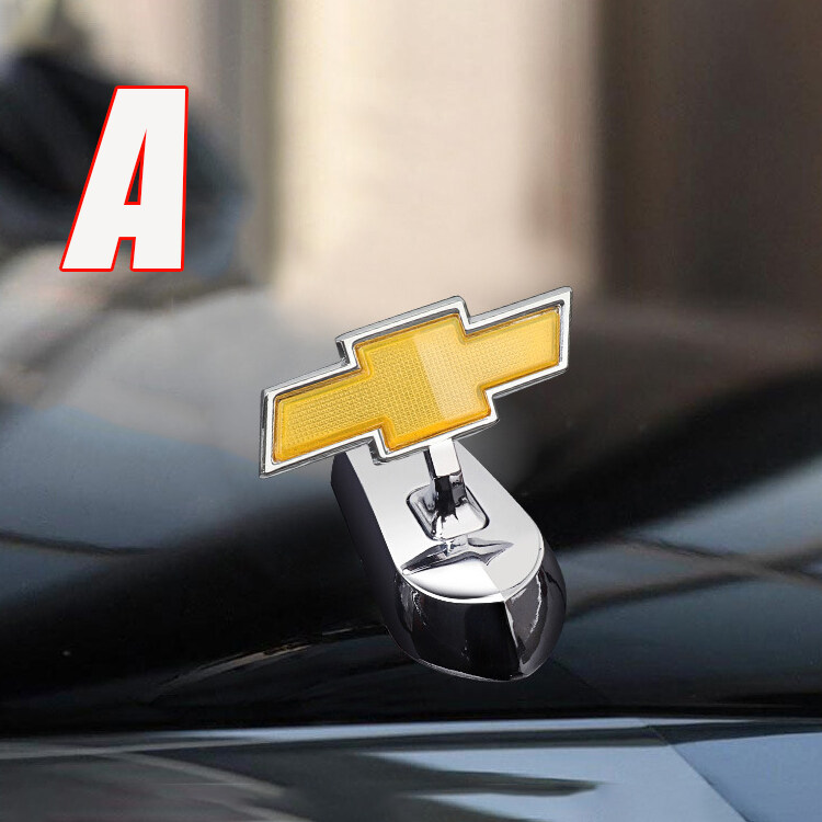 Sửa Đổi xe hơi CHEVROLET Logo Bạc crom đôi cánh thiên thần tấm gắn logo mui xe 3D Logo Đối Với Chevr