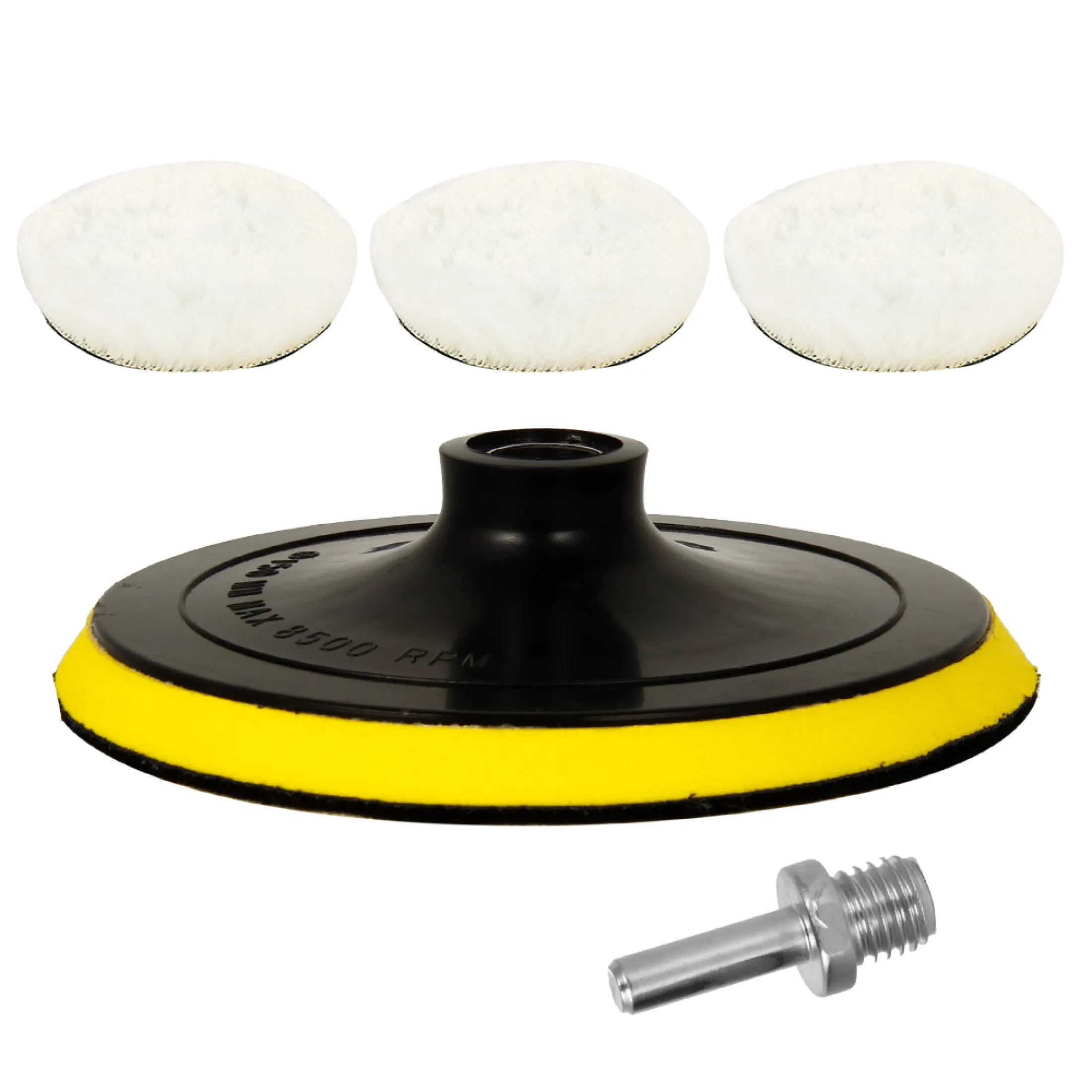 19-Piece 6 Inch Car Polishing Pad Kit - Foam Buffing Pads With M14 Drill Adapter For Wax & Compound