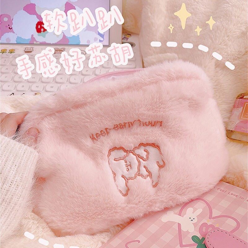 Gambar Ins wind high capacity personality contracted and fashionable sweet delicate portable cosmetic bag cosmetics receive package