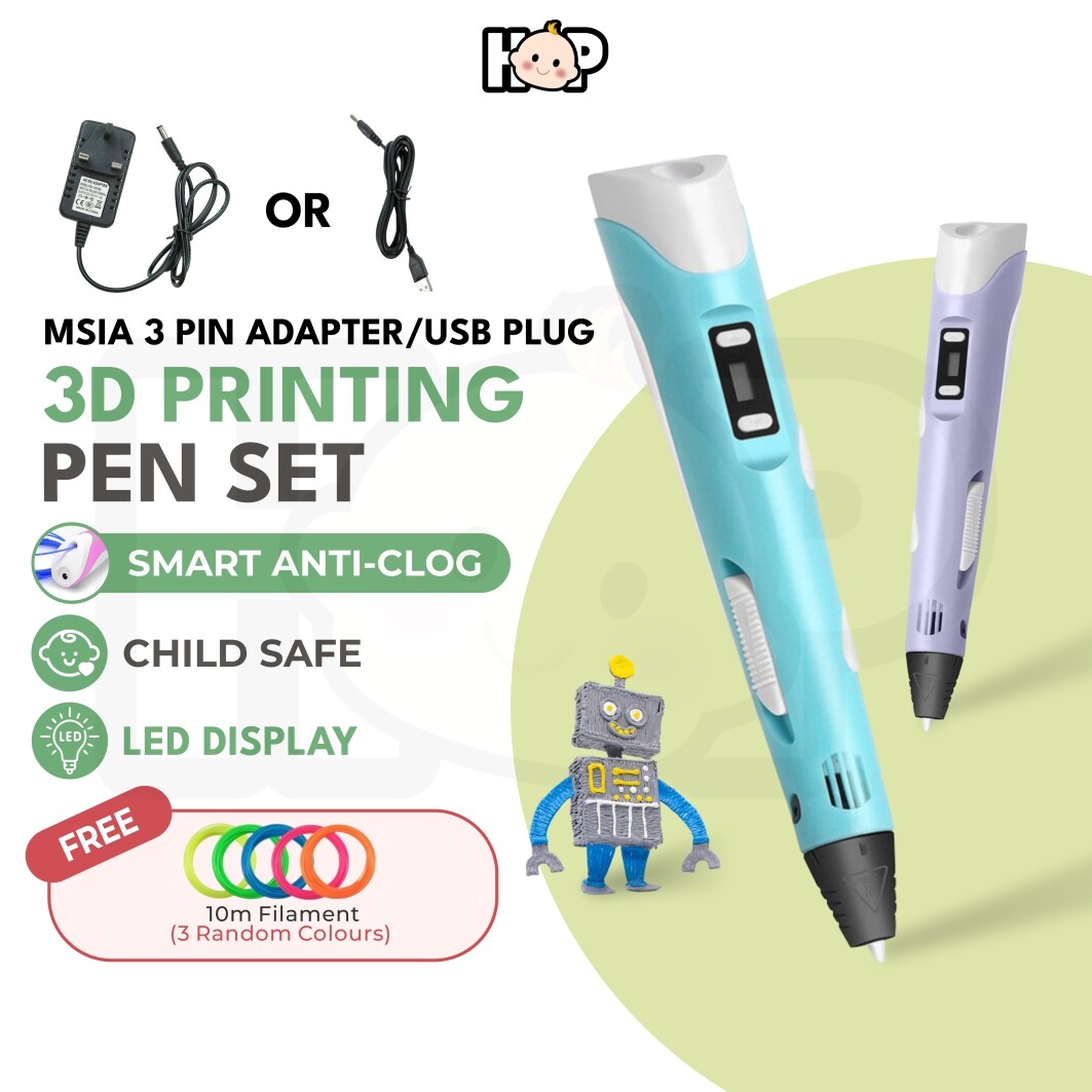 [Free 10m Filament!] 3D Printing Pen Set High Temperature 3d Drawing Pen Filament 3D Pen 3D Doodle Printing Pen - Jenama Others Harga 24 Ringgit*Penghantaran Percuma