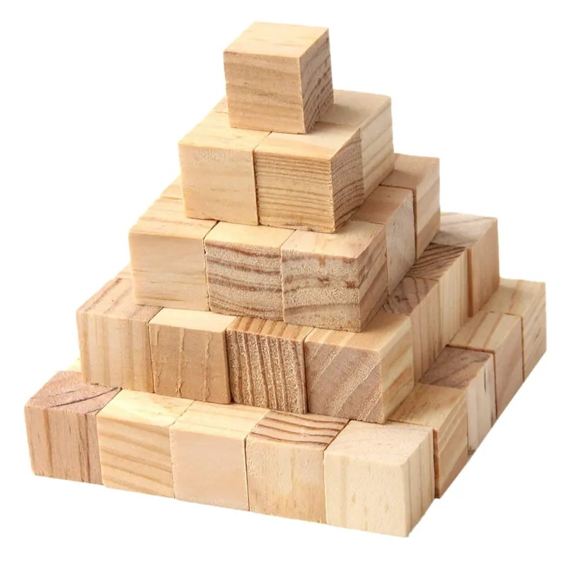 3 inch square wooden blocks
