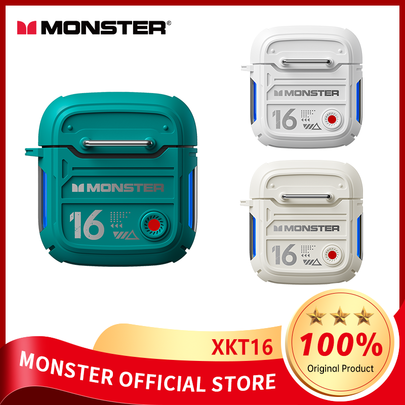 Quái vật xkt16 bt5.3 Tai nghe không dây Tai nghe Bluetooth độ trễ thấp Tai nghe giảm tiếng ồn Dung lượng pin lớn cho trò chơi thể thao Tai nghe kèm micro