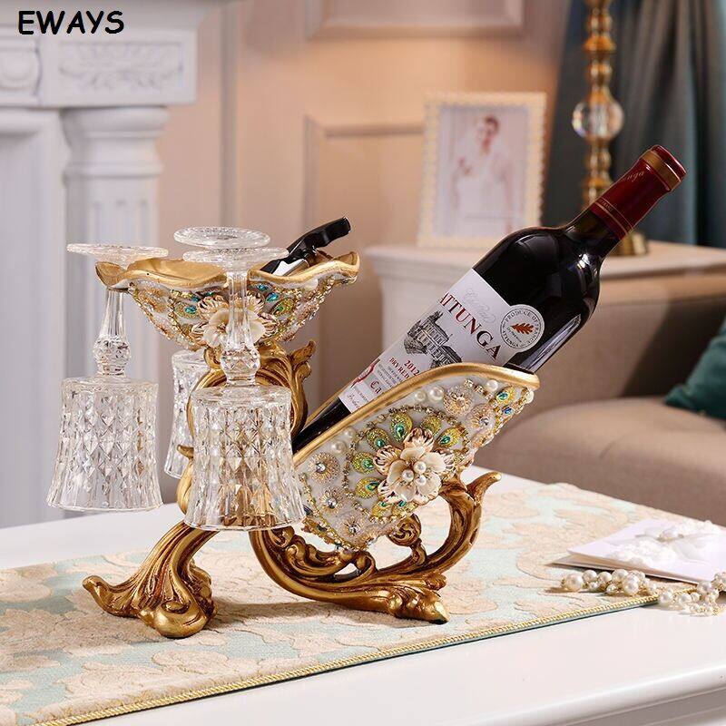 Gambar Wine Rack Ornaments Cup Holder Home Decorations Living Room Fruit Dish TV Cabinet Home Decoration