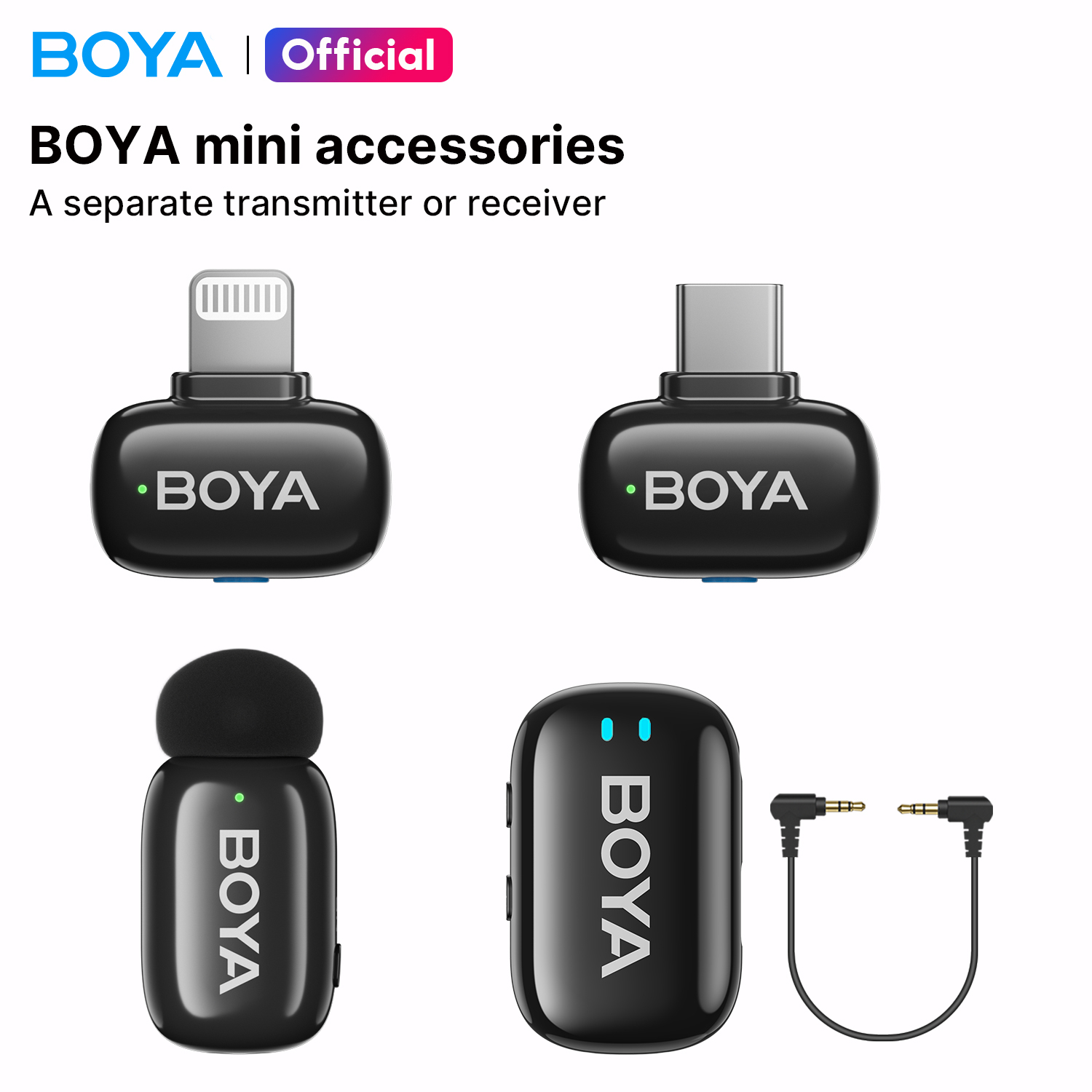 BOYA mini Accessories Microphone Accessories Separate Transmitter or Receiver ราคา 999 บาท*ส่งฟรี