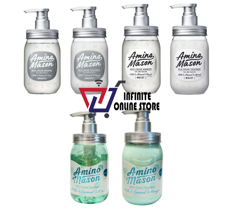 Gambar Amino Mason Shampoo   Conditioner Treatment Set (Smooth   Moist   Mint Smooth)